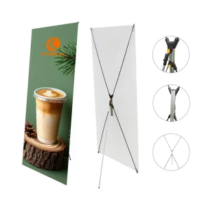 Adjustable Customized Aluminum X Shaped Portable Stand Banner for Outdoor Indoor Trade Show Exhibition Advertising Display