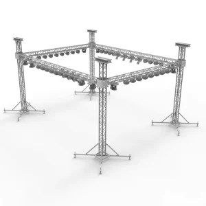 Adjustable Flat Roof Stage Lighting Truss System Music Festival Roof Light Event Truss Structure Aluminum Concert Stage