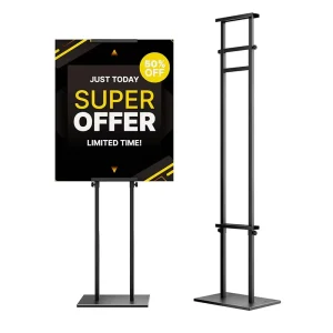 Adjustable Floor Standing Pedestal Sign Holder Poster Stand