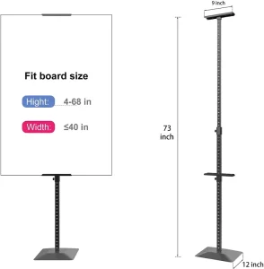 Adjustable Floor-Standing Poster Sign Holder Business Sign Stand