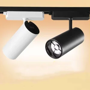 Adjustable Full-Spectrum COB LED Track Spotlight Aluminum for Clothing Stores and Malls