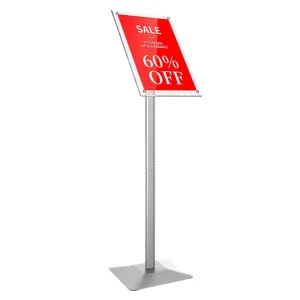 Adjustable Heavy-Duty Floor-Standing Sign Holder Acrylic Poster Stand for Trade Show Retail Store