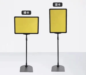 Adjustable Height Floor Metal Base Plastic POP Snap Board Sign Holder with A4 Frame