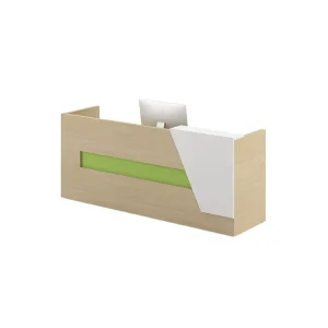 Adjustable-Height Modern Wood Reception Desk for Hospitals and Schools, China Manufacturer