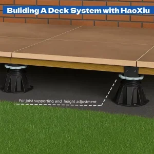 Adjustable Height Terrace Pedestal Raised Floor Support Base for Outdoor Paver Tile Deck Flooring Accessories