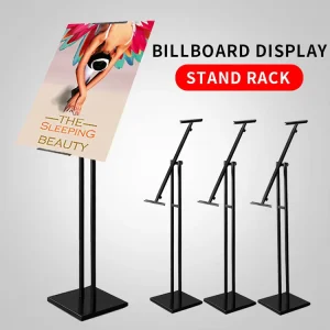 Adjustable KT Board Poster Stand, Heavy-Duty Portable Double-Pole Floor Sign Holder