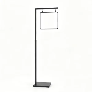 Adjustable L-Shape Metal Banner Holder Stand for Store Display and Poster Floor Sign