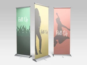 Adjustable Lightweight Portable Printed Roll-Up Banner Display Stand