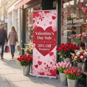 Adjustable Lightweight Printed Portable Alloy Roll-Up Banner Stand Wide Screen