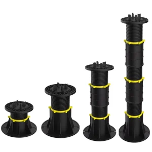 Adjustable Outdoor Deck Bearer WPC Deck Joist Plastic Pedestal Supports Ceramic Tiles for Raised Floor Paver Flooring
