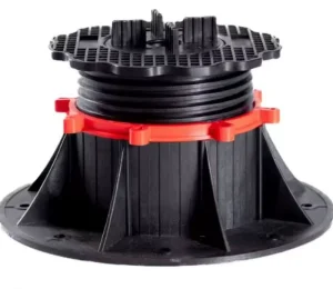 Adjustable Plastic Pedestal Paver and Deck Support with Split Card Slot