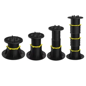 Adjustable Plastic Pedestal Raised Floor System 70-990mm Heavy Duty Decking Supports for Outdoor Paver and Timber Joist