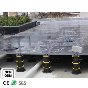 Adjustable Plastic Raised Floor Pedestal for Outdoor Hotel Roof Terraces