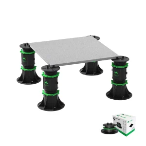 Adjustable Polypropylene Raised Floor Support, Anti-UV, 2000 kg Load Capacity, Outdoor Use, MB-T0-D