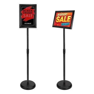 Adjustable Poster Sign Stand Floor Sign Holder Vertical and Horizontal Display