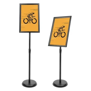Adjustable Poster Sign Stand Floor-Standing Sign Holder with Heavy-Duty Pedestal for School Hospital Church Shopping