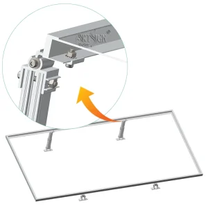 Adjustable Rail-Free Solar Mounting Bracket with Direct-Lock Aluminum Structure for Flat Roofs