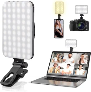 Adjustable Rechargeable LED Fill Light with 2500-6500K Color Temperature for Photography and Live Streaming