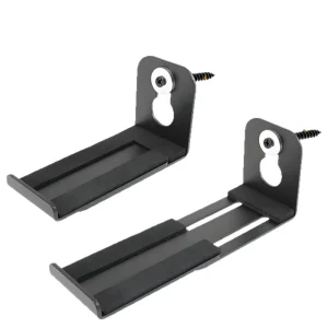 Adjustable Speaker Wall Mount Brackets 2 Pack Extendable Steel Arms for Center Channel Speakers and Soundbars