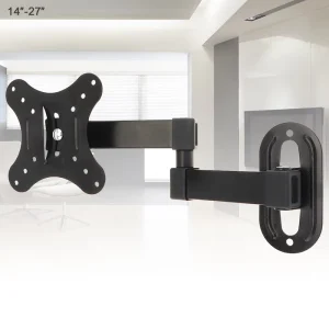 Adjustable Steel TV Wall Mount Bracket 10 kg 14-24 Inch LCD LED Monitor 15-Degree Tilt