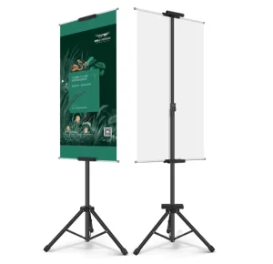 Adjustable Tripod Banner Easel Stand Iron Frame Bunting Portable Display Poster Stand Advertising Display Black
