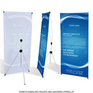 Adjustable Tripod X Banner Stand with Reinforced Block and Banner Holder from Factory