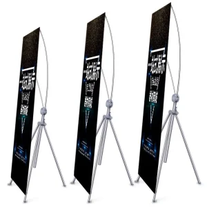Adjustable X frame Tripod Aluminum 60*160cm 80*180cm America Portable X Banner Stand for Promotion