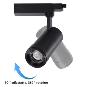 Adjustable Zoom 10° Narrow to 60° Flood 2700K-6500K Wide CCT LED Track Light for Boutique Clothing Shop