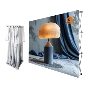 Advertising 10ftx10ft Custom Backdrop Booth Display Stand Banner Pop up Stand Tension Fabric Straight Display for Trade Show