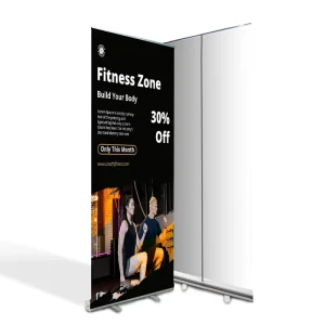 Advertising Banner 85x200cm Pull Up Banner Retractable Roll Up Banner Stand Display