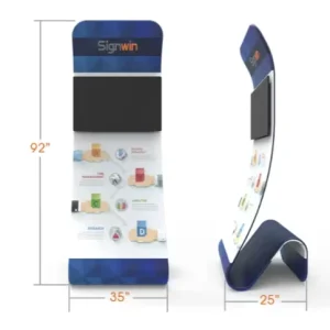 Advertising Display Stands with Prints Graphic POP up Alumina Display Fabric Included TV Monitor Tension Fabric Banner Stand