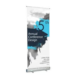 Advertising Exhibition Roll up Banner Stand Lightweight Retractable Portable Aluminum Alloy Indoor Outdoor Display