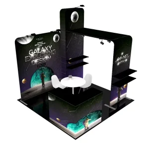 Advertising Jeroshow JR 3×3 Customizable Modular Double Deck Trade Show Booth 3x3m Standard Exhibition Stall Easy Installation