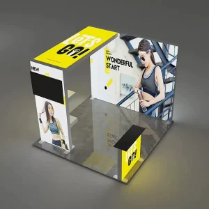 Advertising Outdoor Tradeshow Displays PVC SEG Fabric Big Hole Aluminium Profile Exhibition Booth Stand