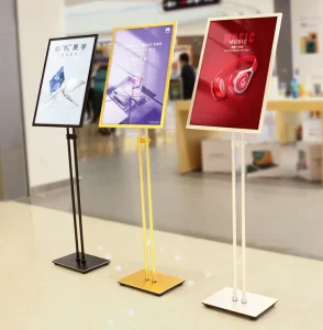 Advertising Poster Display Billboard Floor Stand with Adjustable Height
