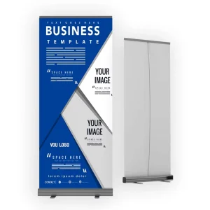 Advertising Stand 80 x 200 cm Aluminum Alloy Retractable Roll-Up Banner