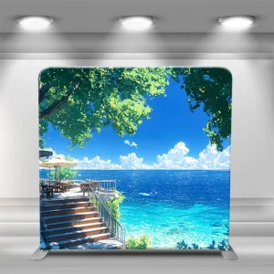 Advertising Trade Show Fabric Display Backdrop Stand 8Ft 10Ft 12Ft Straight Curve Tension Fabric Display