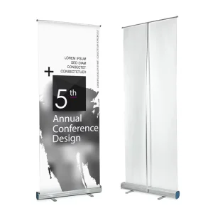 Advertising Trade Show Retractable Roll Aluminum Alloy Plastic Steel Banner Stand Print Portable for Exhibition Indoor Outdoor
