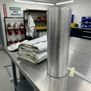 Alkali Free Twill Woven 550C Heat Resistant Eco Friendly Fireproof UL94 V0 Certified Aluminum Foil Coated Fiberglass Cutting