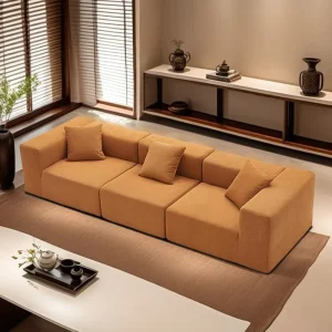 All-Sponge Modular Fabric Sofa Set for Hotel Lobby Apartment and Villa