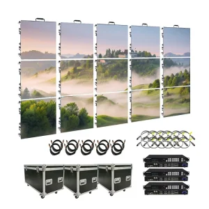 All in One Foldable Rolling LED Display Screen Solution Absen P3.91 Digital Module for Event DJ Booth Billboard Displays