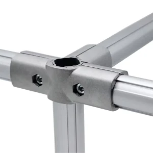 Aluminium Alloy Metal Pipe Fitting Connectors Clamp Joint for Workbench Rack Lean Solution System