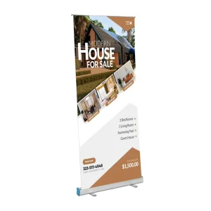 Aluminium Material 85*200cm Roll up Display Free Standing Hand Roller Banner Stand For Display