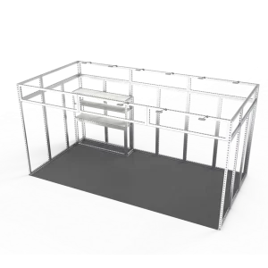 Aluminium Profiles Exhibition Booth Custom Display Design Lightweight Trade Show Booth Display Modular Frame case Without Tools