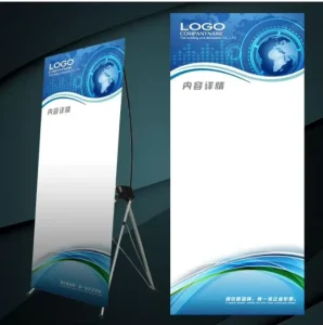 Aluminium X Banner Stand with Polyester Flags for Advertising Exhibitions Display Purposes