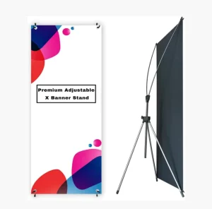 Aluminum Adjustable-Height X Banner Stand for Trade Shows