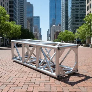 Aluminum Alloy Exhibition Booth Truss 400 x 400 mm for Stage Use 1000 kg Load Capacity Screw Bolt Connector