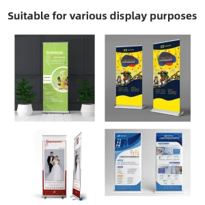 Aluminum Alloy Foldable Pull up Banner 80×180 Thickened Poster Trade Shows Portable Retractable Display Standwholesale