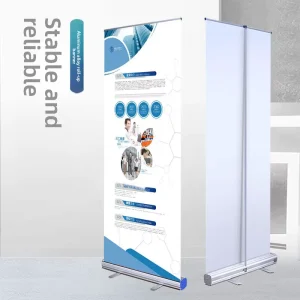 Aluminum Alloy Frame Custom Retractable Roll-Up Display Stand for Exhibitions