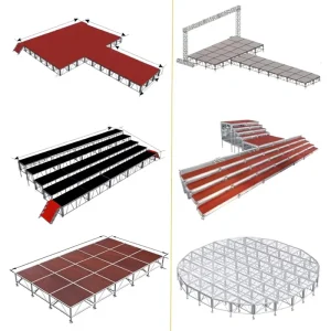 Aluminum Alloy Lightweight Foldable Movable Outdoor Modular Design Quick Installation Adjustable Legs Heavy Load